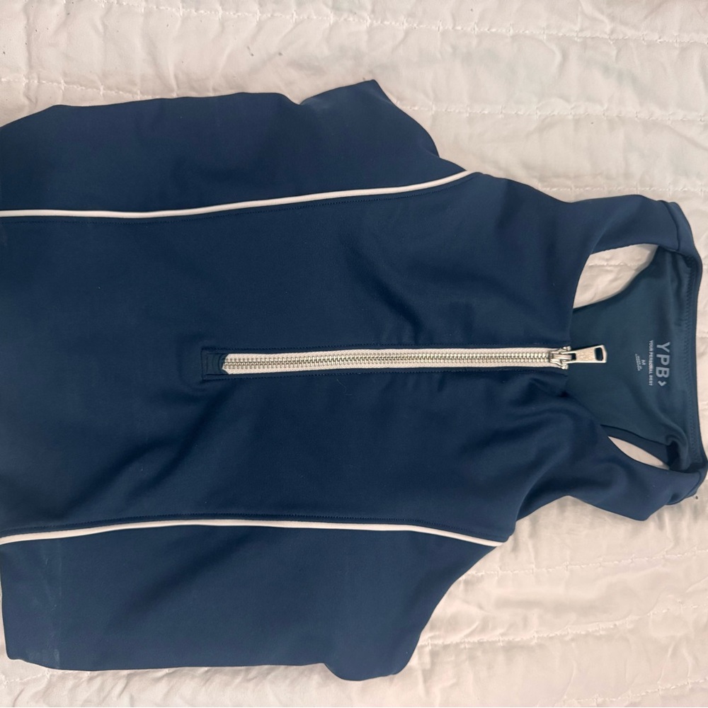 YPB Navy Top with Front Zipper